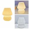 Desk Lamp Ins Style Mushroom LED Lamp Mushroom Glass Bedside Lamp Striped Transparent Night Lamp Decoration