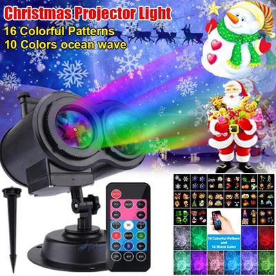 Christmas Snowflake Projector Outdoor LED Moving Snowfall Show Lights Landscape