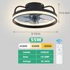 Simple Round Ceiling Fan Light for Bedroom, Wide Voltage 85-265V
