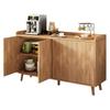 Mobile da cucina, Credenza con 4 ante e ripiani regolabili, Mobile contenitore per sala da pranzo e soggiorno, 140 x 40 x 84 cm