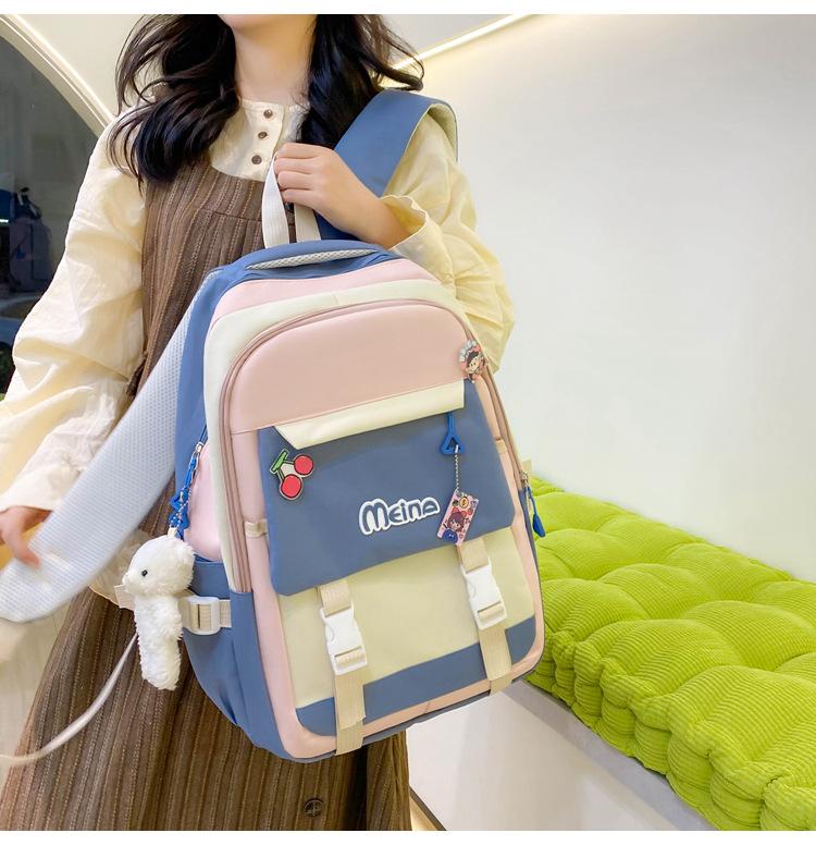 Schoolbag Female Junior High School Student Backpack Student Large Capacity Schoolbag