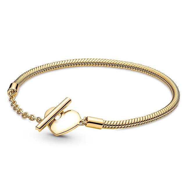 Nuovo Bracciale a Catena Osso di Serpente Moda Gioielli Fai da Te con Charm per Donne Regali di Compleanno Momento d'Amore Adatto