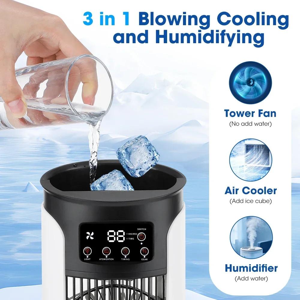 Xiaomi Portable Air Conditioner Fan 6 Speeds Misting Humidifier USB Desktop Cooler LED Display Timer Home Office Personal Summer