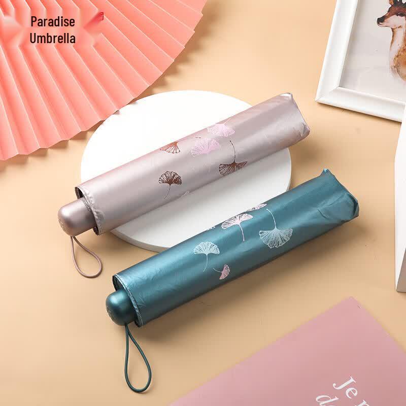 Paradise Tri-Fold Total Blackout UV Sun and Rain Umbrella