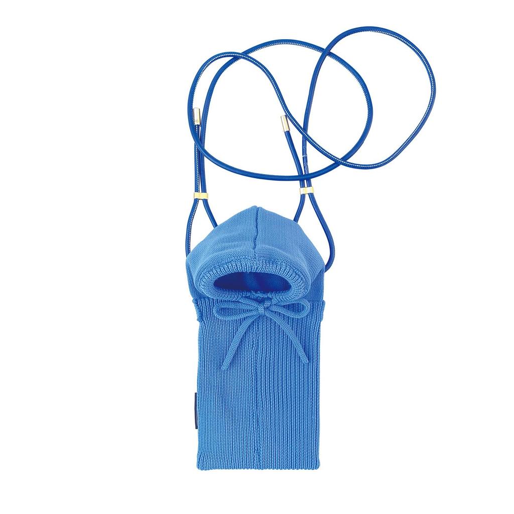 2555 Knit Parka Type Mini Pochette CJ Baby Lou [Rootote] Hoodie-A (Blue)