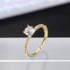 Huitan Wedding Band Eternity Rings Women Brilliant Round Zirconia Luxury Engagement Rings Thin Elegant Female Jewelry