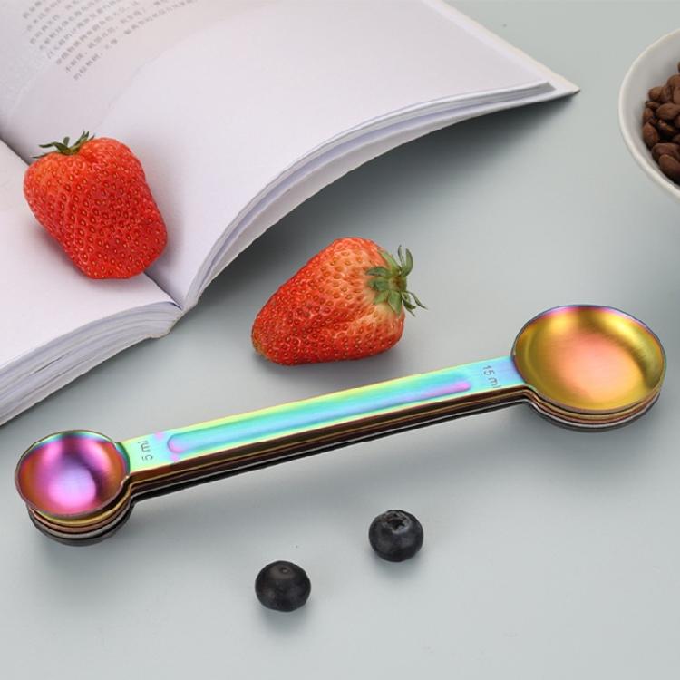 Double Side Measuring Spoon With Comfortable Grip Coffee Tea Scoops Baking Scale Spoon Kitchen Coffee Tool