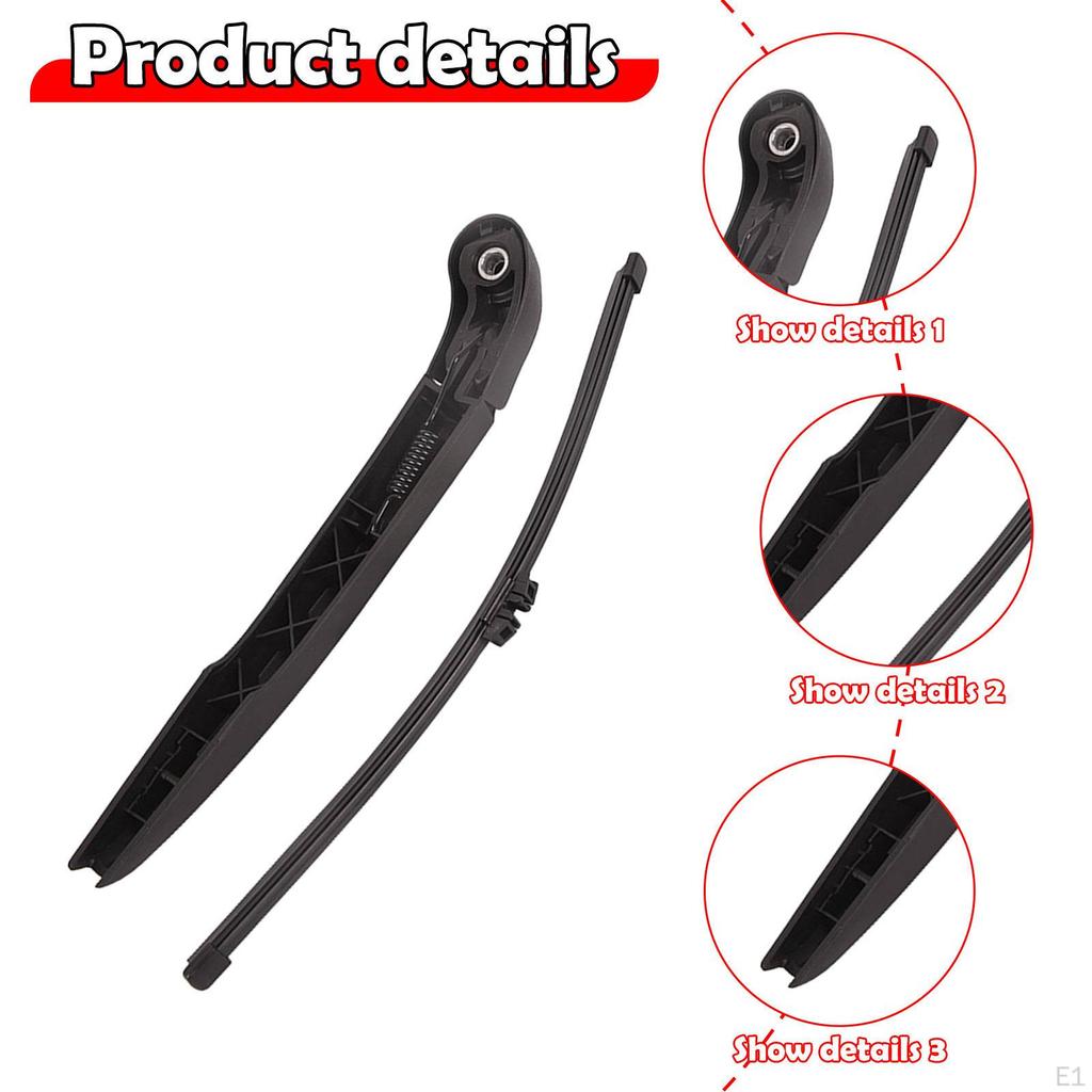 Rear Windshield Wiper Arm with Strip Set Back Kit 61627161030 Accessories