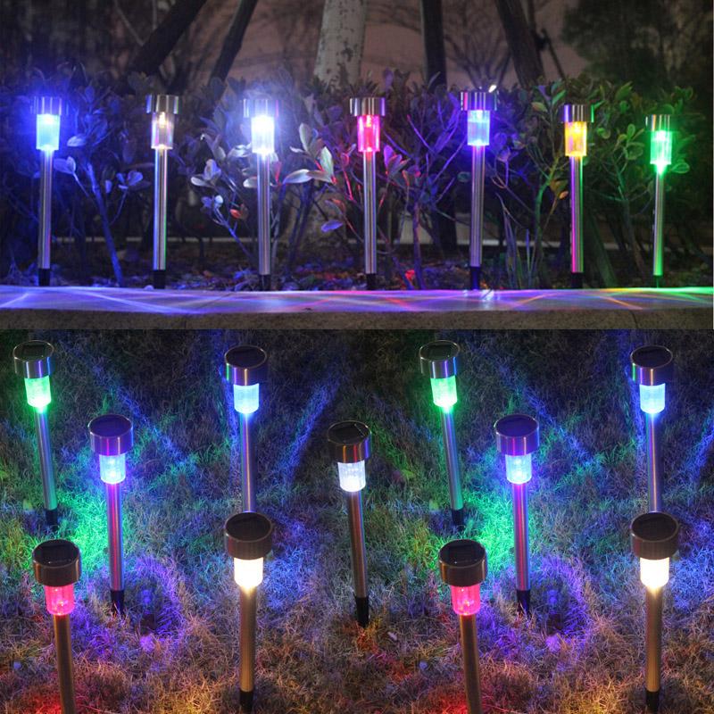 Outdoor Solar Light Garden Yard Led Light Landscape Path Lights Steel Stainless