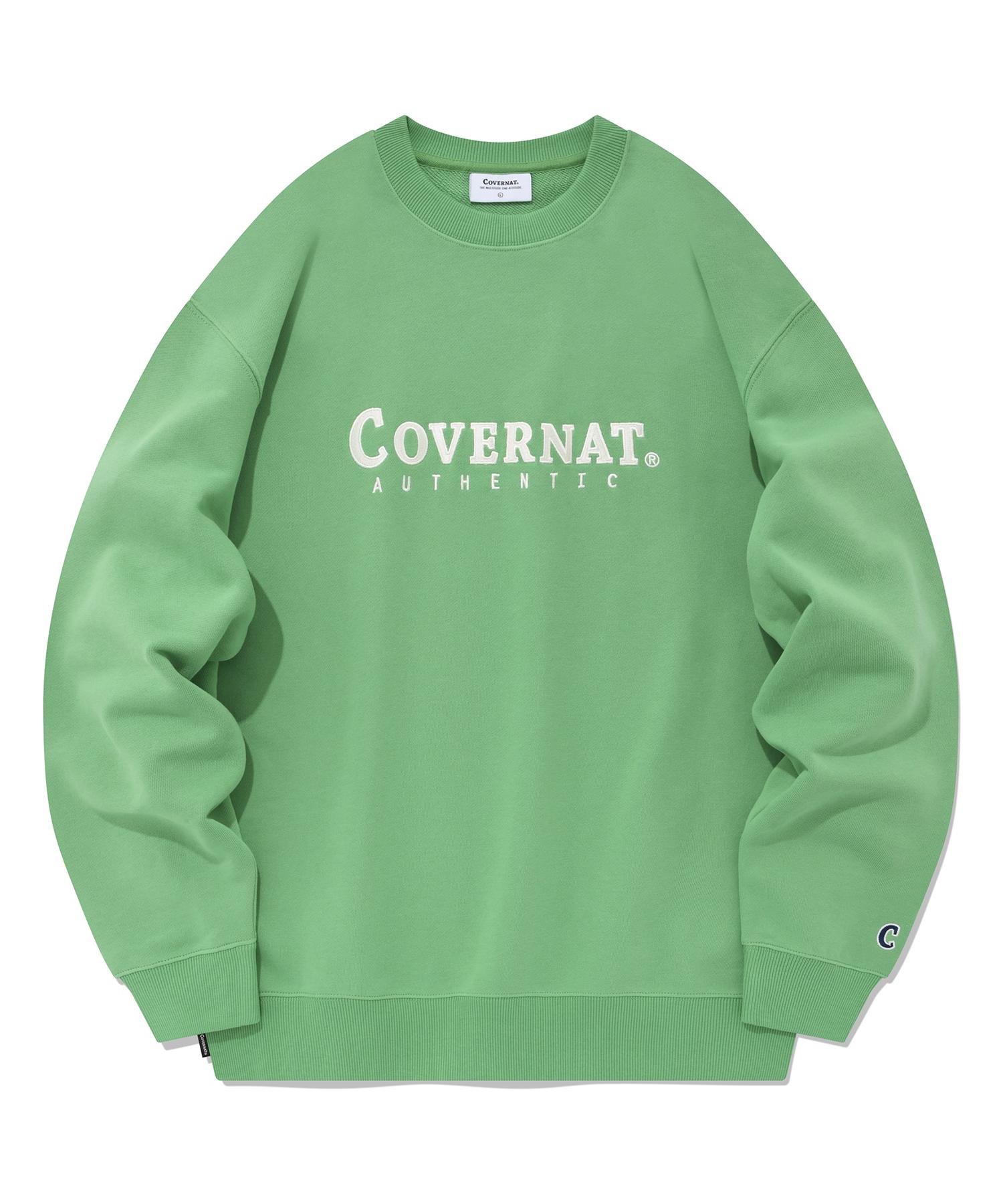 Свитшот Covernat с аутентичным логотипом, зеленый Green/L