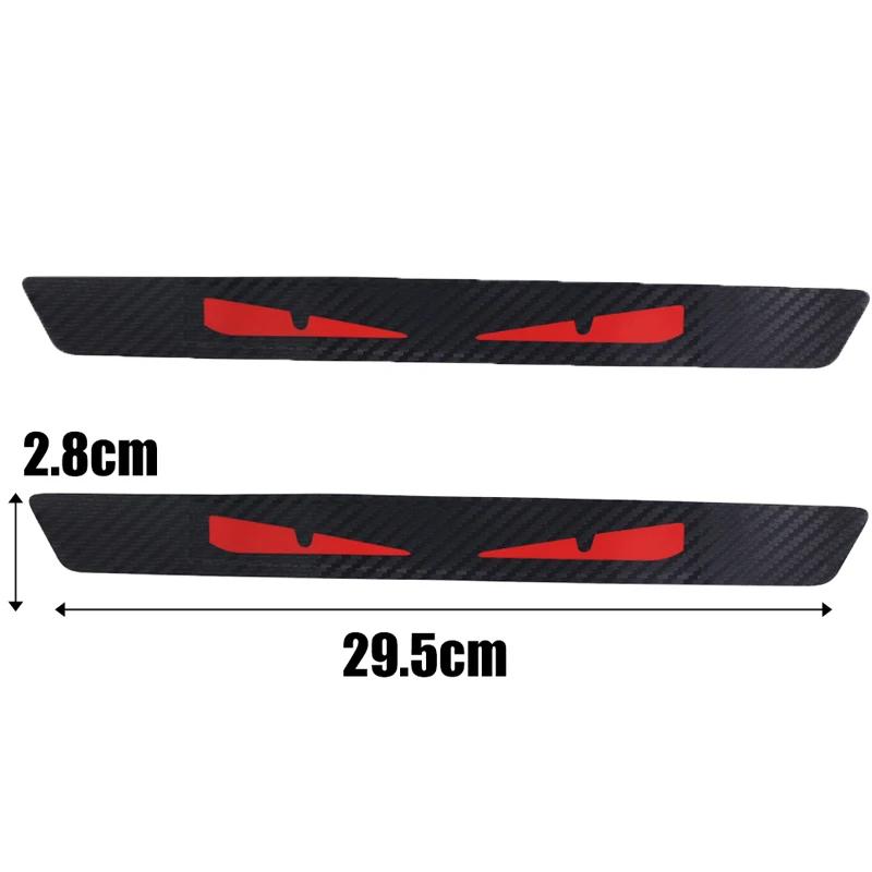 1-4pcs New Carbon Fibre Car Stickers Brake Tail Light Warning Stickers Personalized High End Creative Decals Auto Accessories