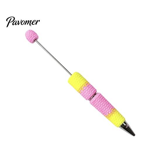 Creative Writing Supplies DIY Beadable Pen, Colorful Fancy Beaded Crafting Ballpoint Craft Pens for Adults Gift Students, Party Favors, Office