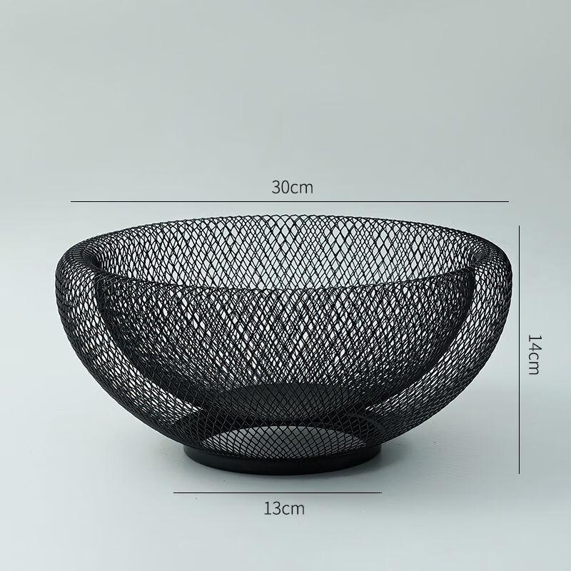 Abay Nordic Modern Double-Layer Iron Mesh Fruit & Snack Basket