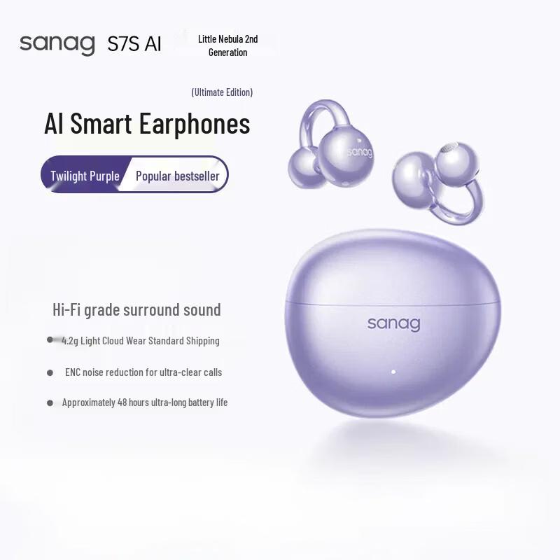 SANAG S7S AI Open-Ear Bluetooth Headset