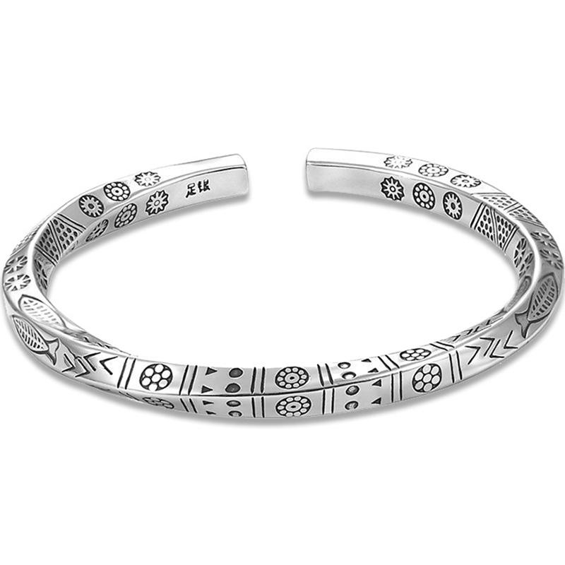 Retro Mobius Strip Totem Bracelet For Men Zinc Alloy Color Punk Gothic Rock Hiphop Adjustable Bracelet Biker Accessories Unisex Gift