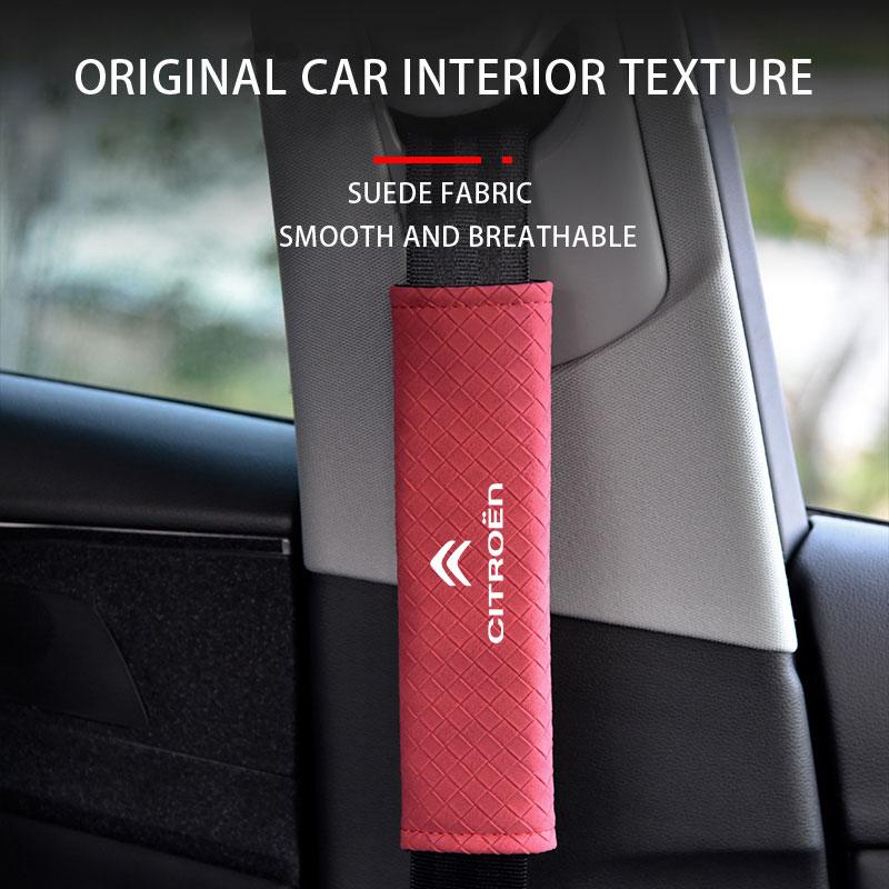 Car Badge Seat Belt Shoulder Cover Protection Seatbelt Padding For Citroen C8 DS3 C6 C3 Vts C4 Saxo C4L C5 C2 C1 Xsara C3-XR