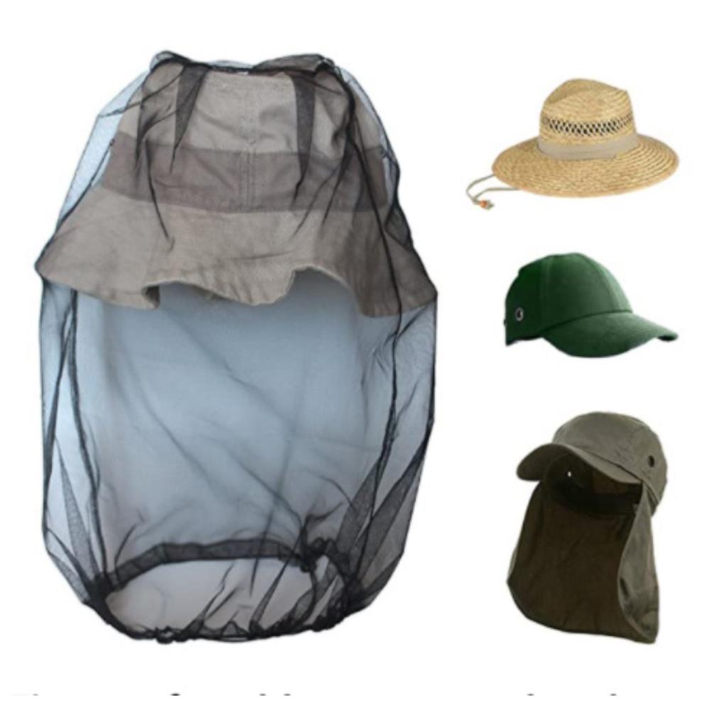 2 Pcs Net Mesh Head Net Mesh Cover Outdoor Mesh Head Cover for Fishing Mountain Climbing Hiking