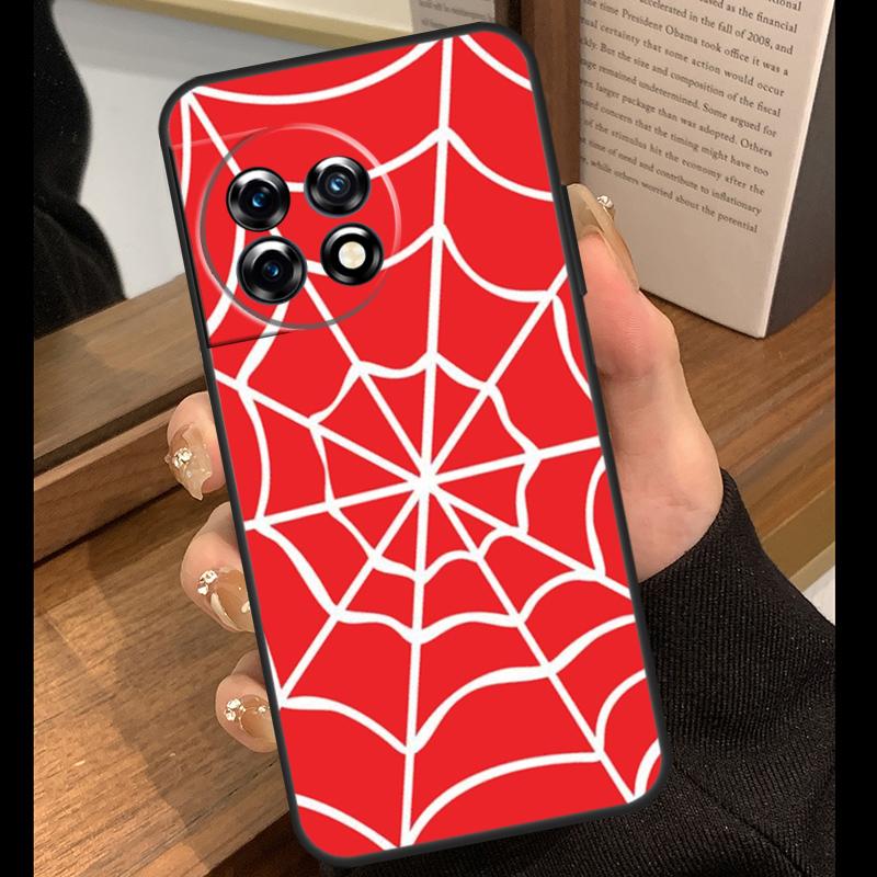 Spider Web Head Mask Case For OnePlus 15R 13R 13T 12R 15 13 12 11 10 Pro 10T Nord CE 3 4 Lite N20 N30 Nord 5 Cover