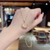 Stainless Steel Zircon Moonstone Planet Necklaces for Women Girls Gold Color Fashion Jewelry Gifts Accessories for Friends