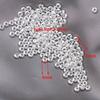 80Pcs 3Mm Silver Plated Copper Square Loose Spacer Beads For Jewelry Making Bracelet Necklace Diy Earrings Accessories Craft