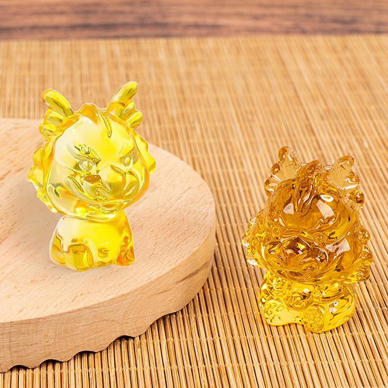 Crystal Mini Twelve Zodiac Ornaments Cute Little Animal Model Mouse Ox Tiger Rabbit Dragon Snake Desktop Decor Home Decor Gifts