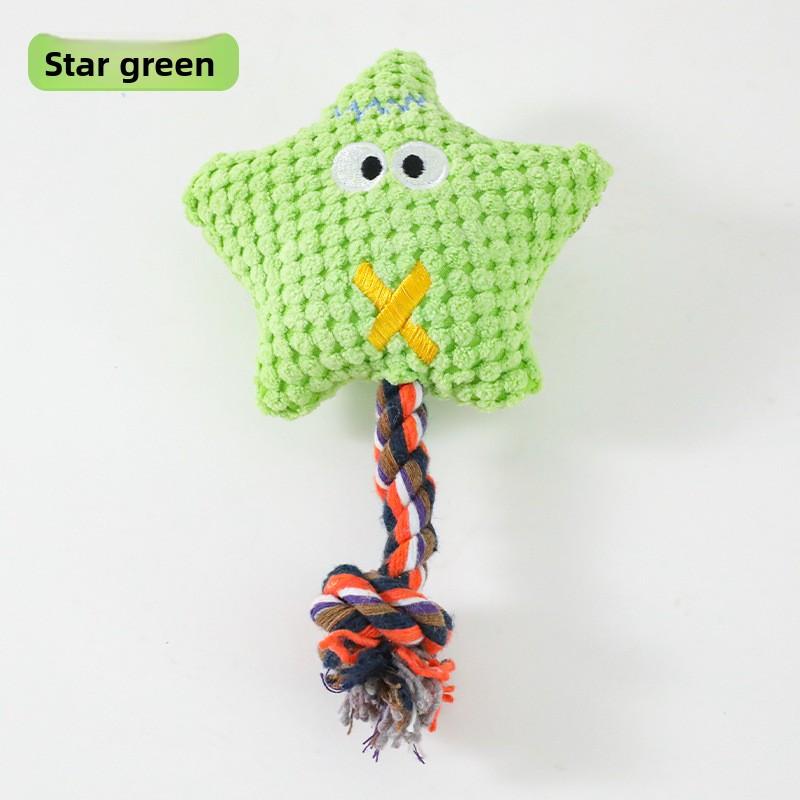 Hund Geräusche machendes Spielzeug - Reißfestes Samt Plüsch Baumwollseil Spielzeug für Unterhaltung und Entspannung.