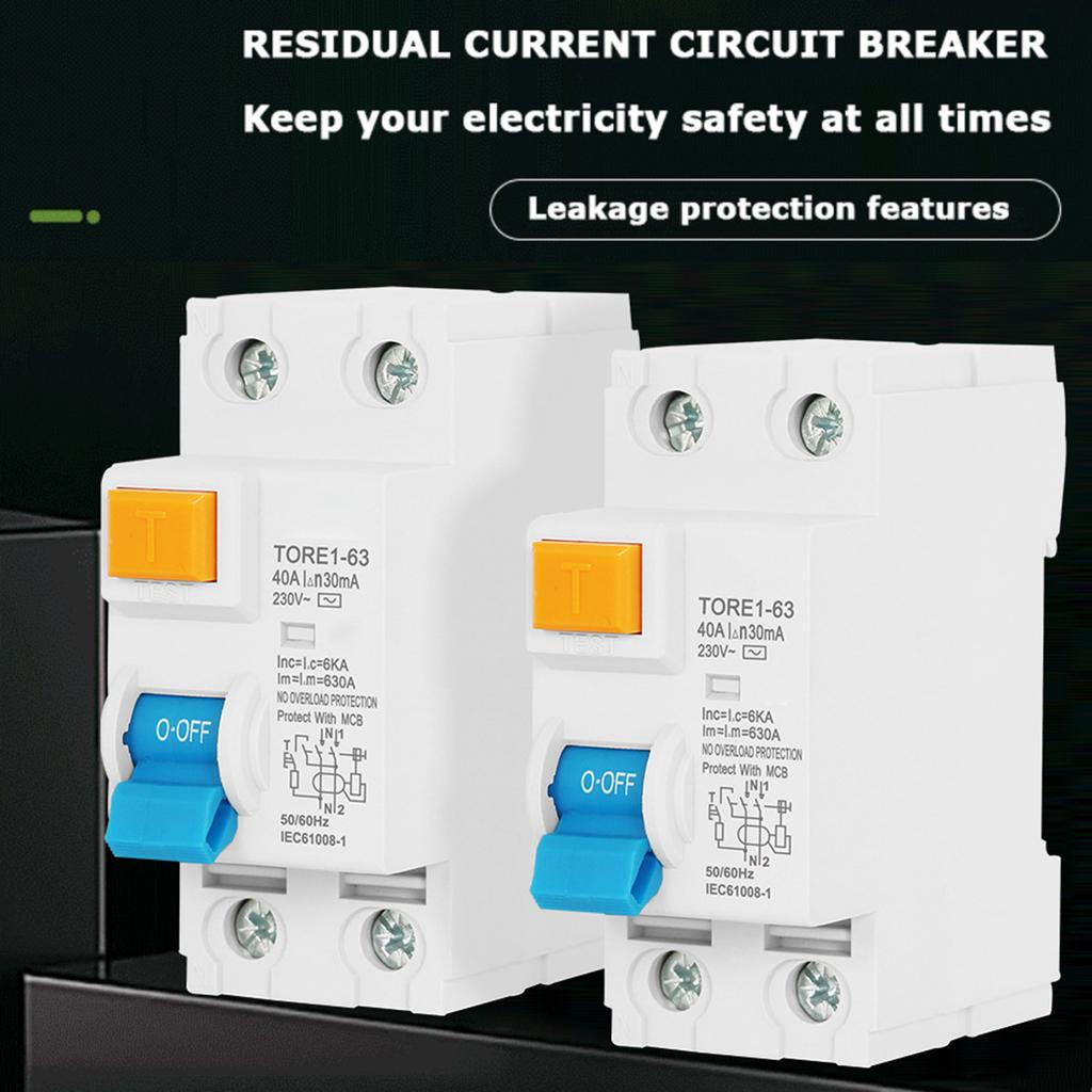 Innovative 25A Circuit Switches 25A Circuit Safety Device 0.03A Leakage Circuit Switches Suitable for Various Locations