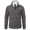 Men's Middle-aged Semi-turtleneck Zipper Men's Pullover Sweater Fleece Autumn and Winter Pullover