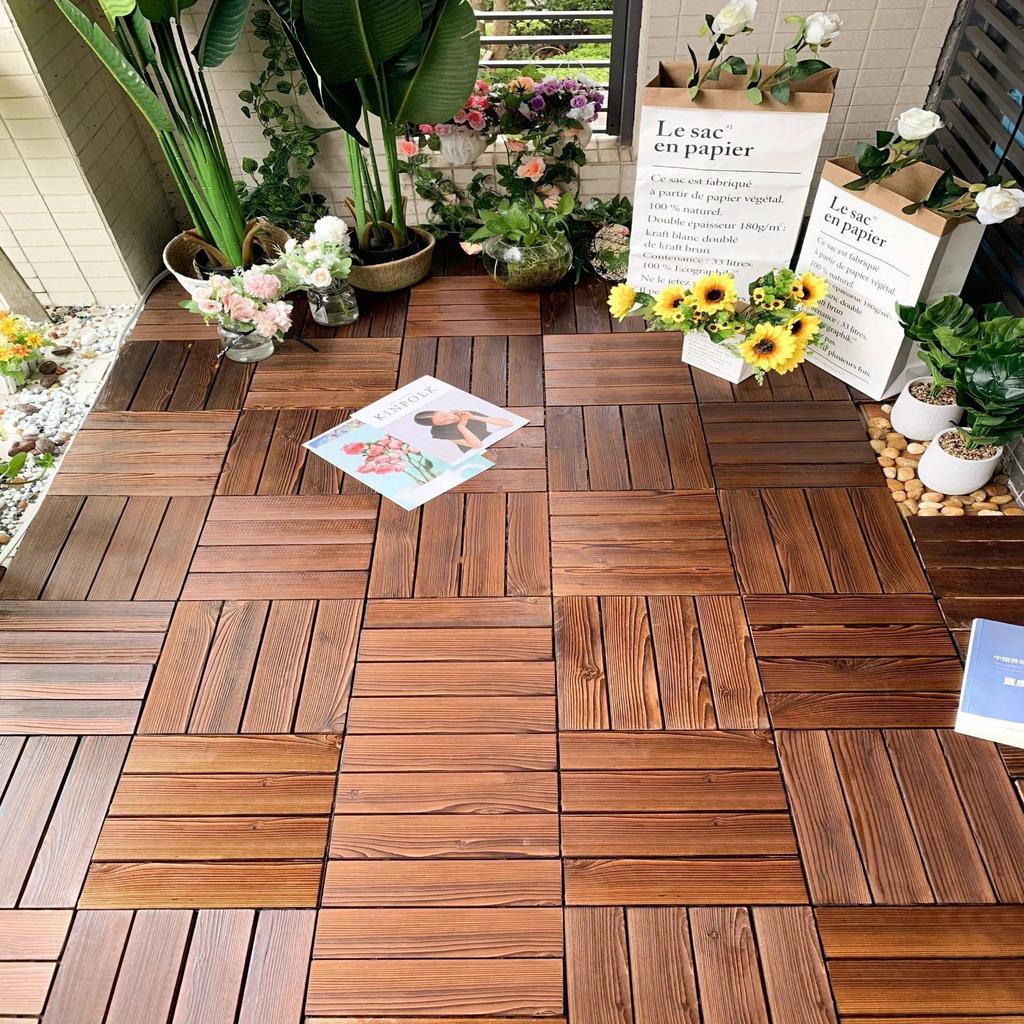 Decoração de piso plástico para casa, terraço, pátio, piso externo, decoração de varanda