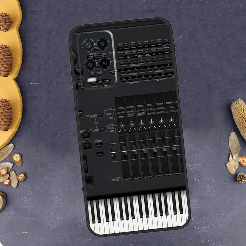 Vintage Synth Synthesizer Phone Case For Oppo A40 A60 A80 A78 A98 A18 A38 A58 A74 A94 A54 A16 A76 A96 A15 A17 A77 A57S