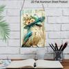 2D Flat - 1pc Vintage Blue Bird with Floral Hat Aluminum Sign - Shabby Chic Wall Decor, Farmhouse Kitchen & Dining Room Wall, Shabby Chic Living Room