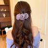 Solid Color Flowers Hairpin Bohemian Chignon Hair Clip Floral Hair Comb  Water Splashing Festival