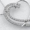 Heart Necklace 14 White Gold/diamond Heart 2.7g Women Used