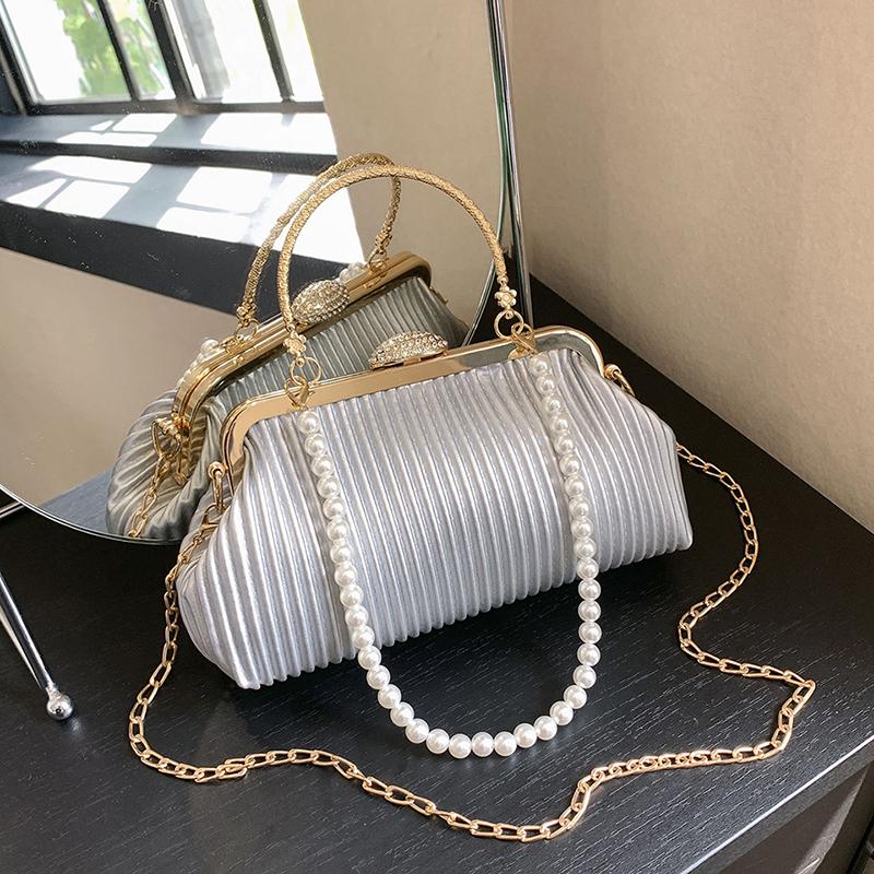 Geantă de seară de lux din piele PU pentru femei, geantă cu sclipici pentru petrecere de banchet, clutch de nuntă, lanț de umăr, modă feminină