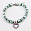 Fashion Pet Puppy Dog Cat Piggy Pearl Necklace Pet Accessories Love PendantPets Dogs Cats Collar