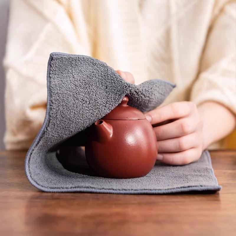 Chakin Lint-Free Water-Absorbent Tea Cloth - Thickened Towel for Tea Table, Tray & Tea Set Accessories