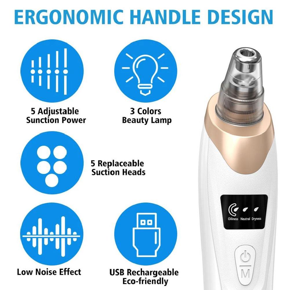 Electric Blackhead Remover Vacuum Cleaner Black Spots Removal Facial Deep Cleansing Pore Cleaner Machine Face Skin Care Tools