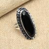 Pretty Black Spinel Gemstone Handmade 925 Sterling Silver Jewelry Ring Christmas Gift