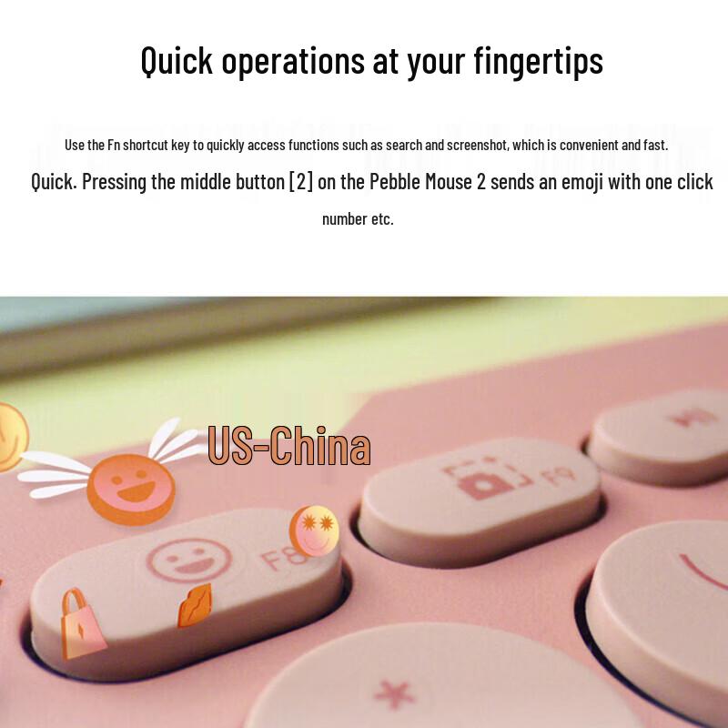 Logitech Pebble 2 Combo Wireless Keyboard and Mouse Set