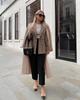European & American Style Women's Plaid Double-Breasted Suit Jacket - Autumn 2024 Top 5 Colors
