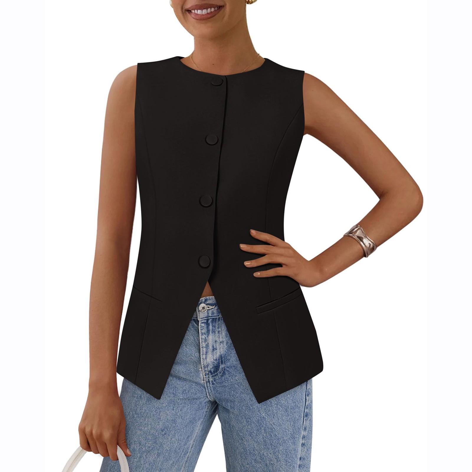 

Женские повседневные свободные рубашки модные топы футболки футболки M чёрный