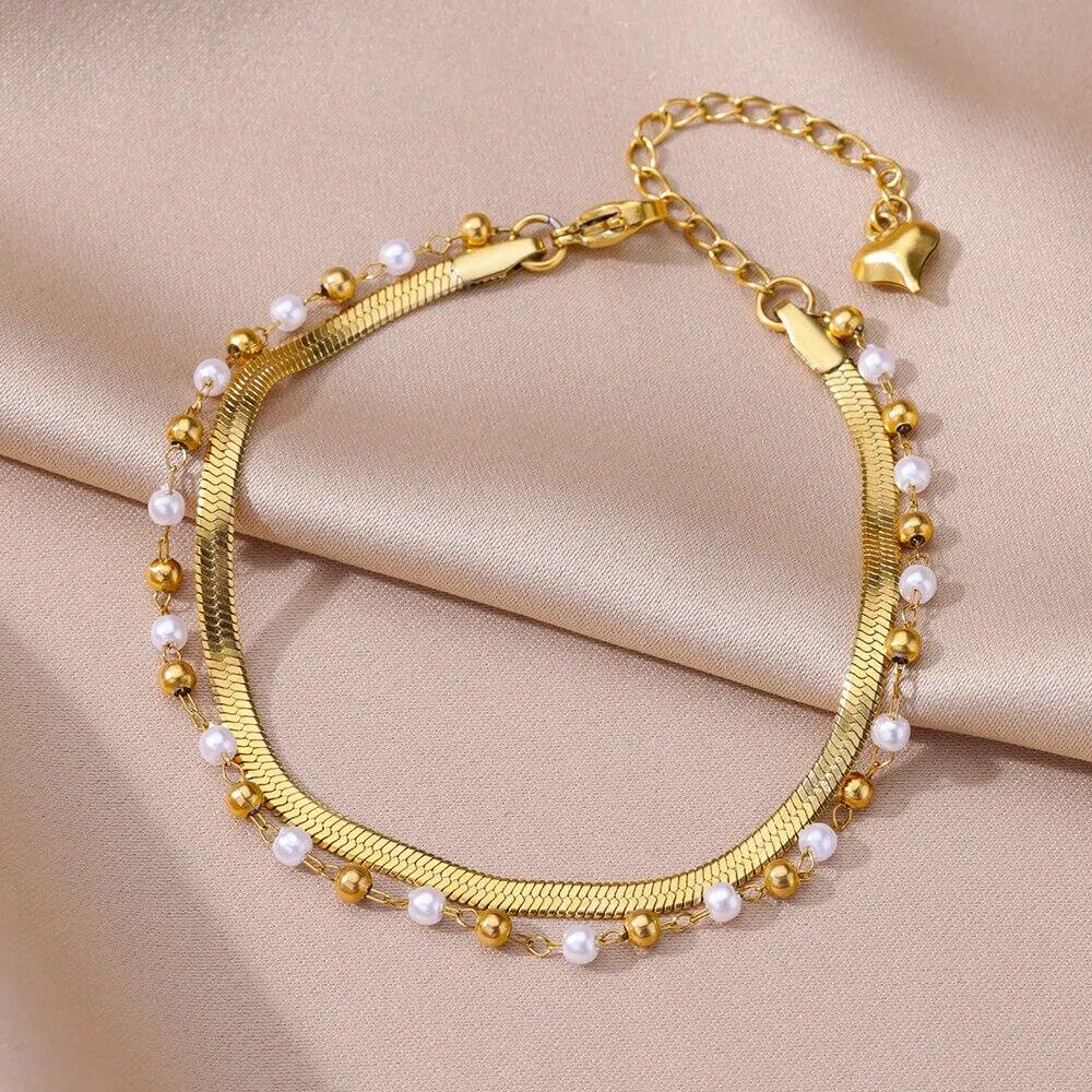 Anklets for Women Foot Bracelet Women Summer Accessories Bracelet On the Leg Stainless Steel Ankle Chain Jewelry Free Shipping