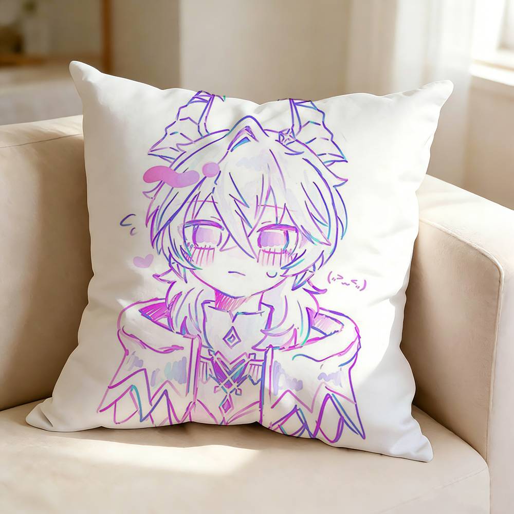 BOSS Durin Genshin Impact Square DoubleSided printed Pillow Case Bedroom Bedside Pillow Sofa Cushion Cover