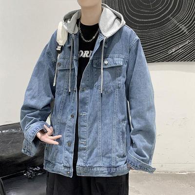 Autumn Hooded Denim Jacket Men Fashion Streetwear Male Jacket and Coat Man Cowboy Clothes Male M-4XL