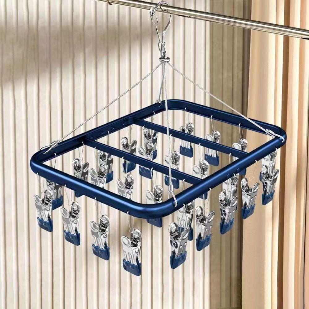 Windproof Socks Drying Rack Aluminum Zinc Zinc Alloy Towel Socks Hanger Practical Clothes Drying Rack Skirt