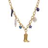 Non titanium steel Valentine's Day love flower fruit conch turtle multiple pendant necklace for women
