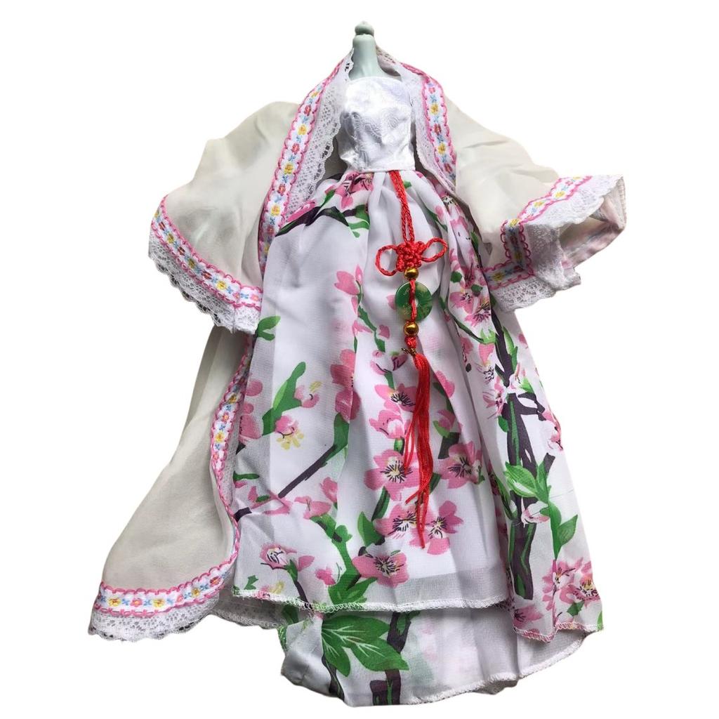 Princess Doll Sequined Luxury Tutu Dress 1/6 Size Bridal Formal Wear Candy Color Wedding Clothing for 29CM Dolls