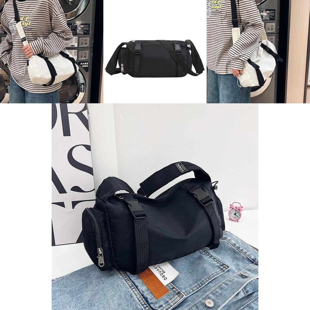 Stylish Black Nylon Crossbody Bag For Women With Large Capacity And Trendy Design