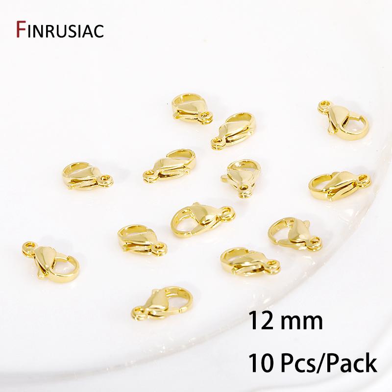 DIY Jewelry Making Accessories,14K Gold Plated Crimp End Beads,Lobster Clasp,Extender Tail Chains Wholesale