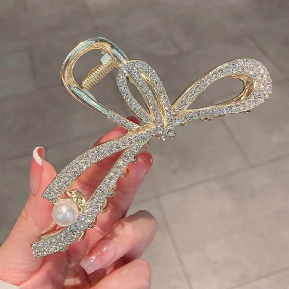 Women s updo ribbon hair hair clip gold hair clip hair clip jumbo clip